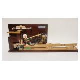 1245	LARGE PRIMITIVE SCALE MODEL OF A LOG CABIN W/HINGED ROOF, APPROXIMATELY 15 IN X 33 1/2 IN X 18 