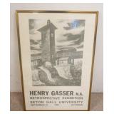 1253	HENRY GASSER FRAMED EXHIBIT POSTER, APPROXIMATELY 24 IN X 36 IN
