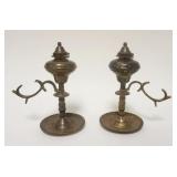 1263	LIBERTY VILLAGE BRASS OIL LAMPS APP. 8 IN H 