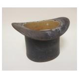 1296	CAST IRON TOP HAT SPITTOON, APPROXIMATELY 10 1/2 IN X 7 1/4 IN