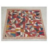 1300	ANTIQUE CRAZY QUILT, APPROXIMATELY 61 IN X 68 IN