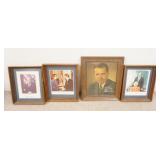1308	GROUP OF FRAMED PRESIDENTS PHOTOS W/SIGNATURES, NIXON, FORD, REAGAN, BUSH, LARGESTED IS APPROXI