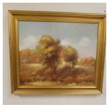 1313	OIL PAINTING ON CANVAS SIGNED WATKINS OF PASTURE, APPROXIMATELY 26 IN X 30 IN