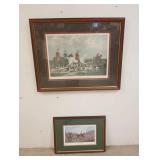 1320	2 FRAMED HUNT PRINTS, LARGEST IS APPROXIMATELY 29 IN X 35 IN