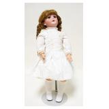 1001	ANTIQUE GERMAN BISQUE HEAD DOLL *PANSY II* GEORGE BORGFELDT W/STAND, APPROXIMATELY 21 1/2 IN HI