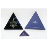 1018	SWAROVSKI CHRISTMAS ORNAMENT, 2007, 3 IN DIAMETER