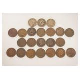 1041	22 INDIAN HEAD CENTS INCLUDES 3-1863