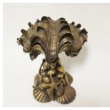 1045	MAITLAND SMITH HINGED BOX IN THE FORM OF A CLAM SHELL OVER TOP SEASHELLS & STARFISH, APPROXIMAT