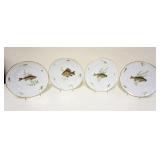 1050	4 RICHARD GINORI ITALIAN FISH PLATES, 10 IN