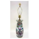 1057	ASIAN VASE FITTED W/LAMP FIXTURE AT TOP, APPROXIMATELY 33 IN HIGH