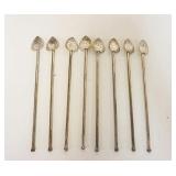 1058	8 STERLING ICE TEA SPOONS, APPROXIMATELY 8 IN LONG, 3 TOZ