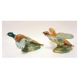 1076	2 STANGLE POTTERY PHEASANTS, APPROXIMATELY 11 IN X 6 IN HIGH
