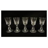 1083	WATERFORD CORDIALS, SET OF 5, APPROXIMATELY 4 IN HIGH
