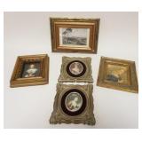 1090	GROUP OF ASSORTED SMALL FRAMED PORTRAITS & ENGRAVINGS, LARGEST IS APPROXIMATELY 11 IN X 8 IN
