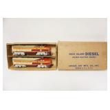 1097	TRAIN TIN PLATE ROCK ISLAND DIESEL UNIQUE ART MFG IN BOX