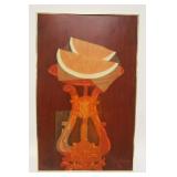 1104	TOM VINCENT PAINTING ON BOARD, APPROXIMATELY 23 IN X 36 1/2 IN