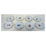1113	MEISSEN GROUP OF 8 PLATES, 7 1/4 IN