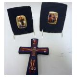 1135	GROUP OF RELIGIOUS ICONS, PLAQUES, APPROXIMATELY 4 3/4 IN X 4 IN