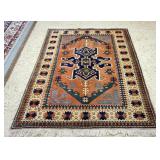 1144	PERSIAN HAND KNOTTED RUG, APPROXIMATELY 4 FT 10 IN X 5 FT 6 IN