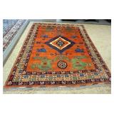 1148	PERSIAN HAND KNOTTED WOOL RUG, APPROXIMATELY 6 FT 11 IN X 8 FT 9 IN