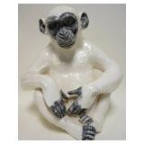 1157	LARGE CERAMIC FIGURE OF MONKEY, APPROXIMATELY 15 IN HIGH
