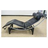 1188	MID CENTURY MODERN CASSINA LEATHER AND CHROME LOUNGE