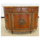 1194	MAITLAND SMITH 2 DRAWER CHEST WITH TESSELLATED STONE TOP AND GILT ACCENTS, SOME VENEER LOSS TO 