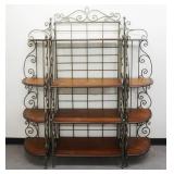 1196	DECORATED HINGED BOX ON LEGS, APPROXIMATELY 22 IN X 22 IN X 23 IN HIGH