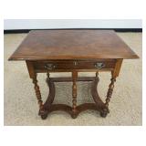 1201	UPHOLSTERED TUFTED BACK CHAIR WITH BEADED TRIM AND BEADED PEACOCKS ON BACK