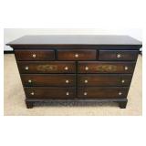1235	HITCHCOCK STENCILED 9 DRAWER CHEST, APPROXIMATELY 19 IN X 55 IN X 35 IN HIGH