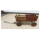 1262	CHILDS WOOD STAKE BODY WAGON *PARIS DELIVERY*, ONE SLAT MISSING, APPROXIMATELY 39 IN X 19 IN X 