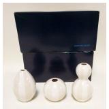 1273	LOT OF 3 JONATHAN ALDER POTTERY VASES, TALLEST IS APPROXIMATELY 5 1/4 IN