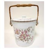 1289	VICTORIAN IRONSTONE COVERED CHAMBER POT, APPROXIMATELY 12 1/2 IN HIGH