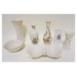 1313	LOT OF ASSORTED LENOX, BELLEEK & HAVILAND PITCHER, TALLEST IS APPROXIMATELY 8 3/4 IN HIGH