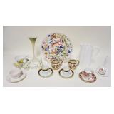 1314	LOT OF ASSORTED CHINA INCLUDING COALPORT PITCHER, ROYAL WORCESTER COLLECTOR PLATE, CORNINATION 