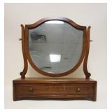 1327	MAHOGANY ONE DRAWER DRESSER MIRROR, APPROXIMATELY 7 IN X 22 IN X 25 IN HIGH