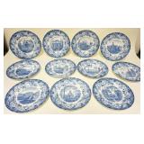 1003	WEDGWOOD ENGLAND GROUP OF 11 HARVARD UNIVERSITY PLATES, 1927, APPROXIMATELY 10 1/4 IN