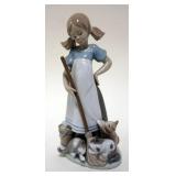 1009	LLADRO FIGURE OF YOUNG GIRL MOPPING W/KITTENS, APPROXIMATELY 8 1/2 IN HIGH