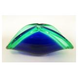 1031	MURANO ART GLASS BOWL, APPROXIMATELY 6 IN X 10 IN X 5 IN