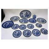 1061	GROUP OF ASSORTED BLUE WILLOW CHINA, 15 PIECES