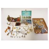 1063	GROUP OF COSTUME JEWELRY INCLUDING CROSSES & STERLING