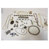 1064	GROUP OF COSTUME JEWELRY NCLUDING STERLING