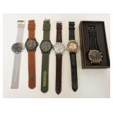 1067	LOT OF 6 CONTEMPORARY WRISTWATCHES