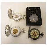 1071	LOT OF 4 CONTEMPORARY POCKET WATCHES