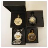 1072	LOT OF 4 CONTEMPORARY POCKET WATCHES