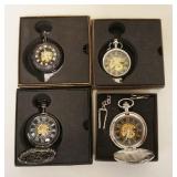 1073	LOT OF 4 CONTEMPORARY POCKET WATCHES