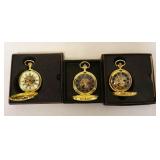 1074	LOT OF 3 CONTEMPORARY POCKET WATCHES