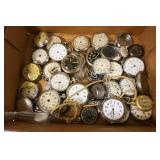 1076	LARGE LOT OF POCKET WATCHES FOR PARTS