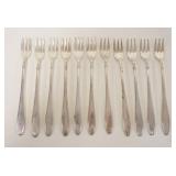 1082	SET OF 11 GORHAM STERLING FORKS, 6.3 TOZ