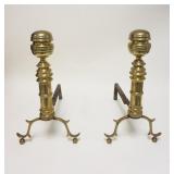 1094	PAIR OF ANTIQUE BRASS ANDIRONS, APPPROXIMATELY 17 IN HIGH